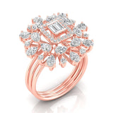 Ivana Jewels Rings Rose Gold / 14KT Floret Diamond Halo Ring