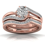 Ivana Jewels Rings Rose Gold / 14KT Glitter Solitaire Set Ring
