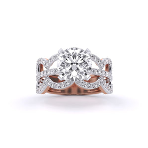 Ivana Jewels Rings Rose Gold / 14KT Inter Twin Engagement Ring