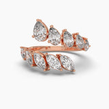 Ivana Jewels Rings Rose Gold / 14KT Marquise Flow Open Ring