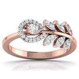 Ivana Jewels Rings Rose Gold / 14KT Pear & Round Shape Diamonds Cocktail Ring