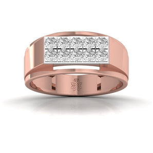 Ivana Jewels Rings Rose Gold / 14KT Radiant Boldness Men's Diamond Ring