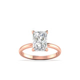 Ivana Jewels Rings Rose Gold / 14KT Radiant Cut Diamond Solitaire Ring