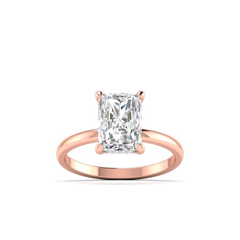 Ivana Jewels Rings Rose Gold / 14KT Radiant Cut Diamond Solitaire Ring