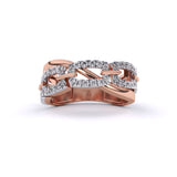Ivana Jewels Rings Rose Gold / 14KT Round cut Diamond Fancy Ring