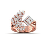 Ivana Jewels Rings Rose Gold / 14KT Starburst Diamond Statement Ring