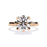 Ivana Jewels Rings Rose Gold / 14KT Wide Band Solitaire Diamond Ring