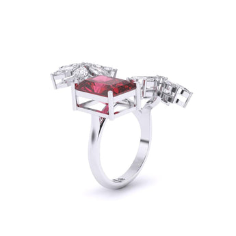 Ivana Jewels Rings Ruby & Mixed Shape Diamonds Ring