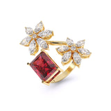 Ivana Jewels Rings Ruby & Mixed Shape Diamonds Ring