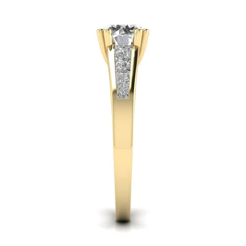 Ivana Jewels Rings Solitaire With Side Diamond Ring