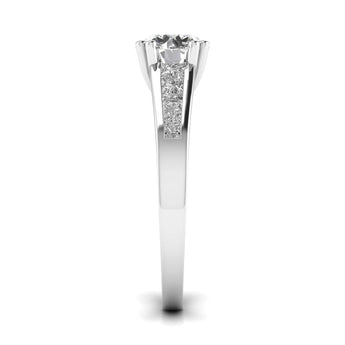Ivana Jewels Rings Solitaire With Side Diamond Ring
