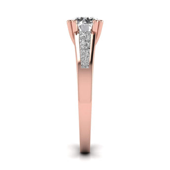Ivana Jewels Rings Solitaire With Side Diamond Ring