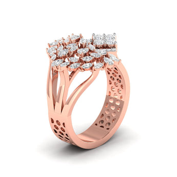 Ivana Jewels Rings Starburst Diamond Statement Ring