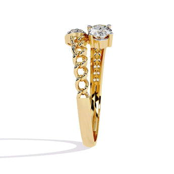 Ivana Jewels Rings Unique Two-Stone Diamond Ring