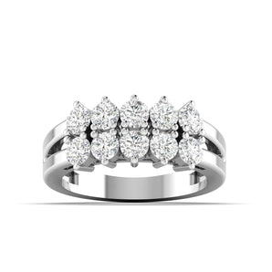 Ivana Jewels Rings White Gold / 14KT 1.10 Carat Diamond Five Stone Band