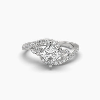 Ivana Jewels Rings White Gold / 14KT 1.25 Carat Solitaire Diamond Princess Perfection Ring