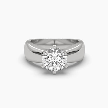 Ivana Jewels Rings White Gold / 14KT 2 Carat Classic Solitaire Round Diamond Eternal Elegance Ring