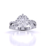 Ivana Jewels Rings White Gold / 14KT 2 Carat Round Cut Diamond Centre Solitaire Ring