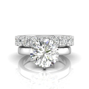 Ivana Jewels Rings White Gold / 14KT 2 Carat Solitaire Entwined Diamond Ring