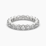 Ivana Jewels Rings White Gold / 14KT 3.2 Carat SQUARE CUSHION Shape Diamond Band Ring