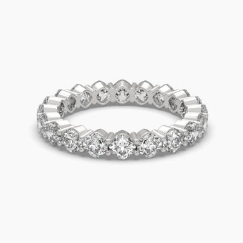 Ivana Jewels Rings White Gold / 14KT 3.2 Carat SQUARE CUSHION Shape Diamond Band Ring