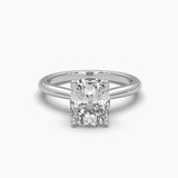 Ivana Jewels Rings White Gold / 14KT 3.25 Carat Cushion Fancy Shape Solitaire Diamond Ring