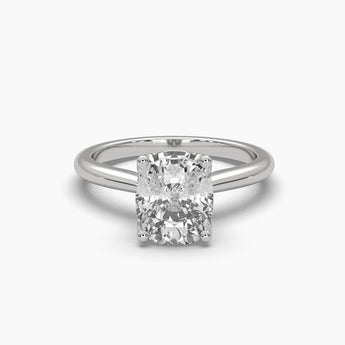 Ivana Jewels Rings White Gold / 14KT 3.25 Carat Cushion Fancy Shape Solitaire Diamond Ring