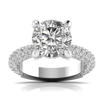 Ivana Jewels Rings White Gold / 14KT 3.5 Carat Solitaire Diamond Channel Setting Ring