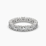 Ivana Jewels Rings White Gold / 14KT 3.96 Carat Heart Shape Diamond Band Ring