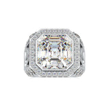 Ivana Jewels Rings White Gold / 14KT 3 Carat Radiant Cut Halo Engagement Ring
