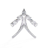 Ivana Jewels Rings White Gold / 14KT Asymmetrical Diamond Butterfly Ring