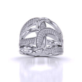 Ivana Jewels Rings White Gold / 14KT Classy Shimmering Cluster Ring