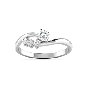 Ivana Jewels Rings White Gold / 14KT Delicate Diamond Rose Gold Ring