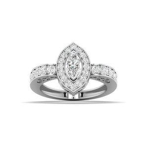 Ivana Jewels Rings White Gold / 14KT Delicate Marquise Diamond Engagement Ring