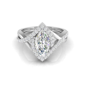Ivana Jewels Rings White Gold / 14KT Elegant Marquise Diamond Ring