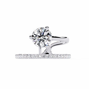 Ivana Jewels Rings White Gold / 14KT Engagement Ring and Wedding Band Set