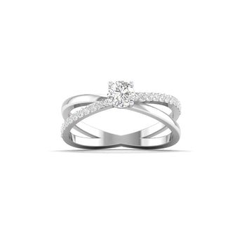 Ivana Jewels Rings White Gold / 14KT Engagement Ring with Brilliant-Cut Solitaire Diamond