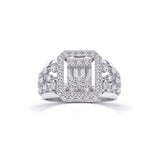 Ivana Jewels Rings White Gold / 14KT Fancy Baguette & Round Shape Diamonds Ring