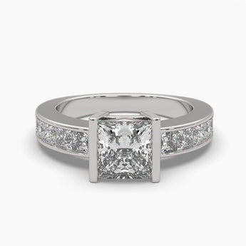 Ivana Jewels Rings White Gold / 14KT Fancy Princess Shape Diamond Ring