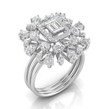 Ivana Jewels Rings White Gold / 14KT Floret Diamond Halo Ring