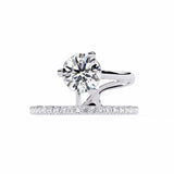 Ivana Jewels Rings White Gold / 14KT Four-Prong Rose Gold Diamond Engagement Ring