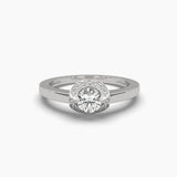 Ivana Jewels Rings White Gold / 14KT Halo Solitaire Classic Center piece Ring