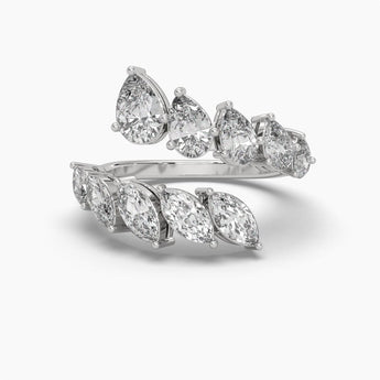 Ivana Jewels Rings White Gold / 14KT Marquise Flow Open Ring