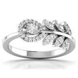 Ivana Jewels Rings White Gold / 14KT Pear & Round Shape Diamonds Cocktail Ring