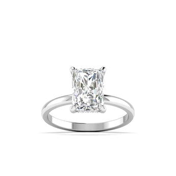Ivana Jewels Rings White Gold / 14KT Radiant Cut Diamond Solitaire Ring