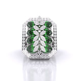 Ivana Jewels Rings White Gold / 14KT Rectangle Emerald Ring