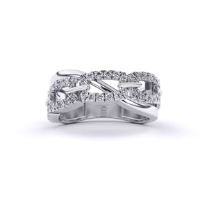Ivana Jewels Rings White Gold / 14KT Round cut Diamond Fancy Ring