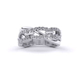 Ivana Jewels Rings White Gold / 14KT Round cut Diamond Fancy Ring