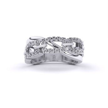 Ivana Jewels Rings White Gold / 14KT Round cut Diamond Fancy Ring