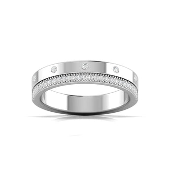 Ivana Jewels Rings White Gold / 14KT Round Diamonds Basel Setting Eternal Ring